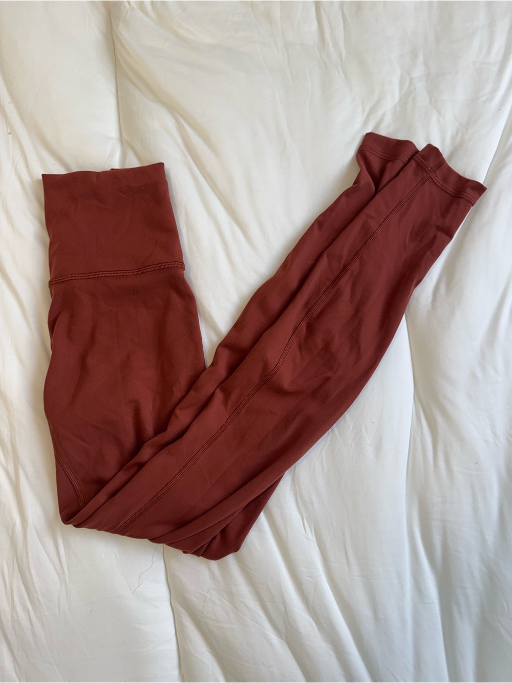 Lululemon Wunder Train High-Rise Leggings in Dark Terracotta